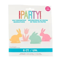 Felt Diecut Easter Bunny Table Décor, 4ct