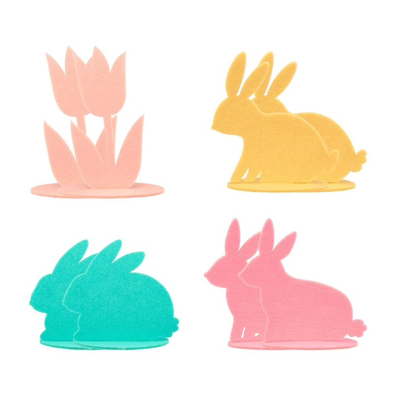 Felt Diecut Easter Bunny Table Décor, 4ct