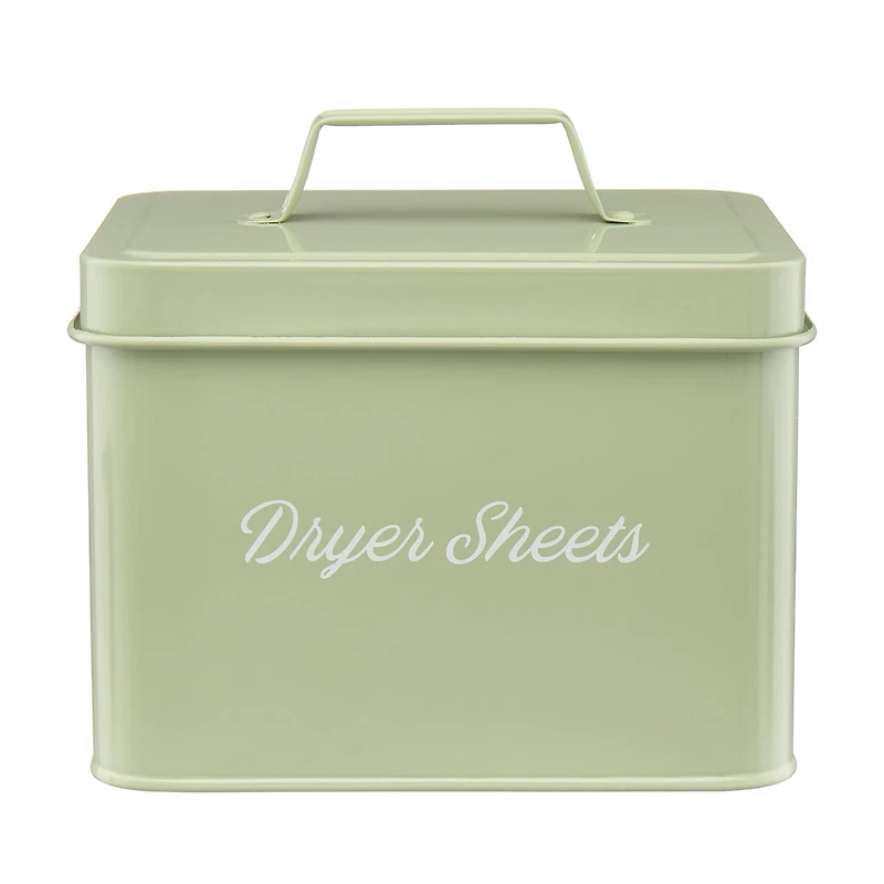 Clean Mama Laundry Dryer Sheet Sage Green Tin Storage Box
