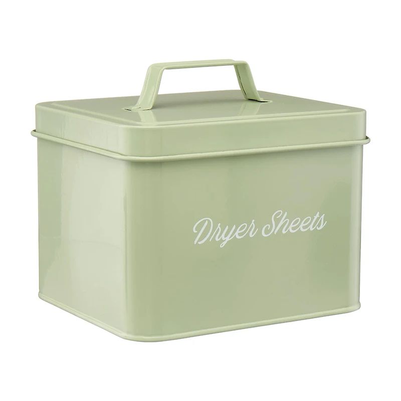 Clean Mama Laundry Dryer Sheet Sage Green Tin Storage Box