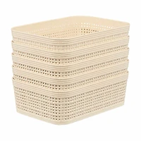 Clean Mama 5-Piece Wheat Straw Storage Basket Set, 7.38 in