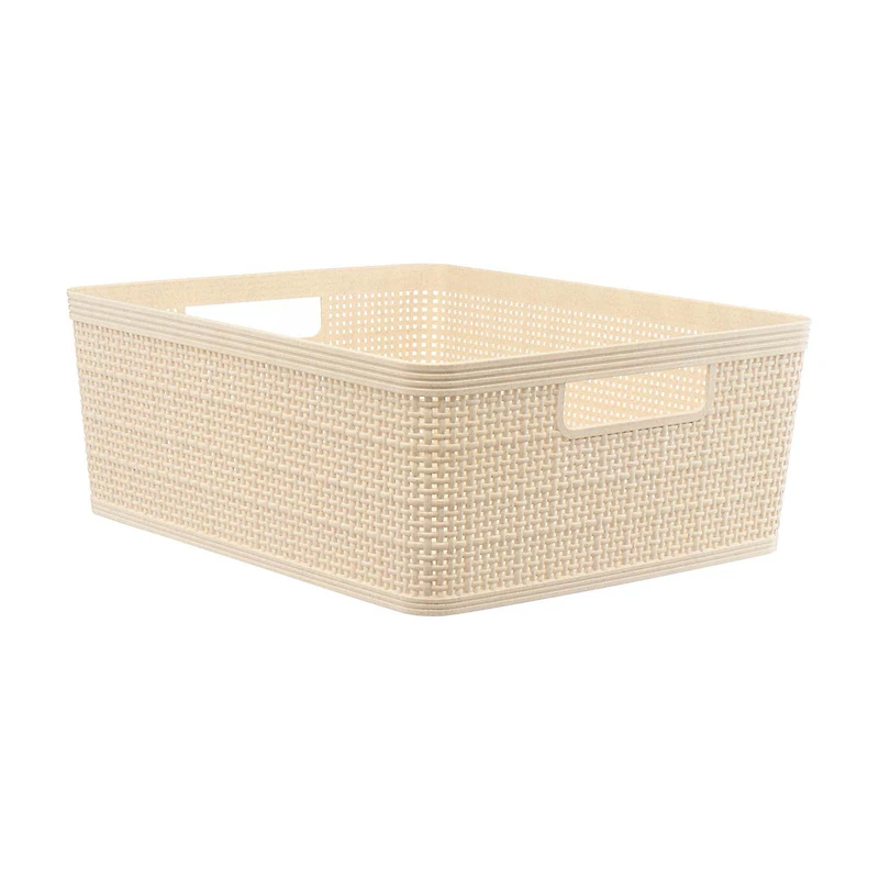 Clean Mama 4-piece Wheat Straw Storage Basket Set, 13.58 in
