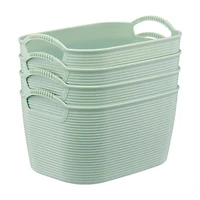 Storage Baskets, Small, Green, 4 pk