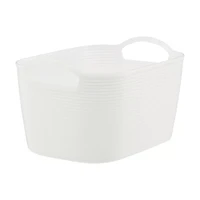 Storage Baskets, Small, White, 4 pk