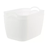 Storage Baskets, Large, White, 2 pk