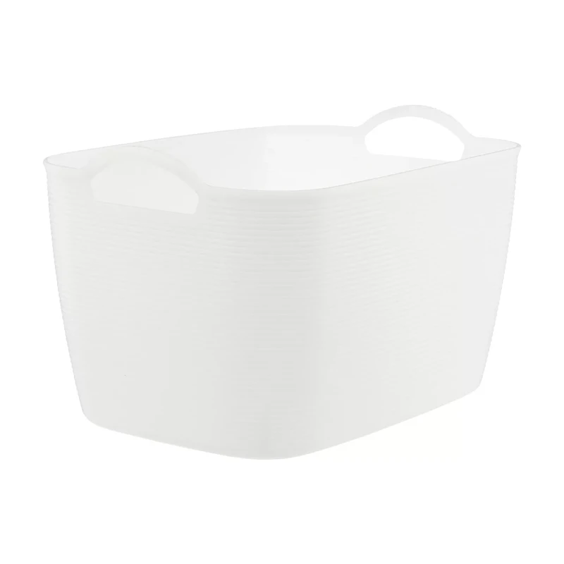 Storage Baskets, Large, White, 2 pk