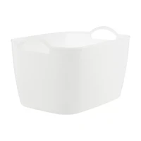 Storage Baskets, Large, White, 2 pk