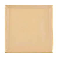 Kraft Design Shallow Square Plates w/ Foil Stamping, 8.25 in, 8 ct