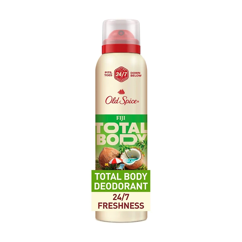 Old Spice Aluminum Free Total Body Deodorant Spray, Fiji Scent, 3 oz