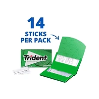 Trident Sugar Free Chewing Gum Sticks with Xylitol, Spearmint 14 Piece Single Pack