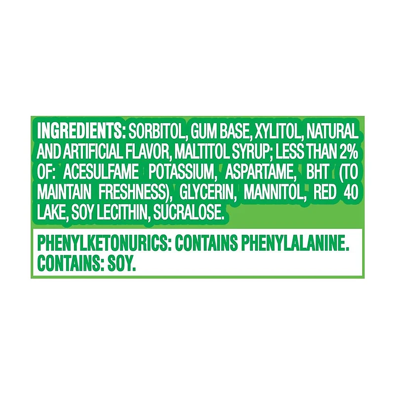Trident Sugar Free Chewing Gum Sticks with Xylitol, Spearmint 14 Piece Single Pack