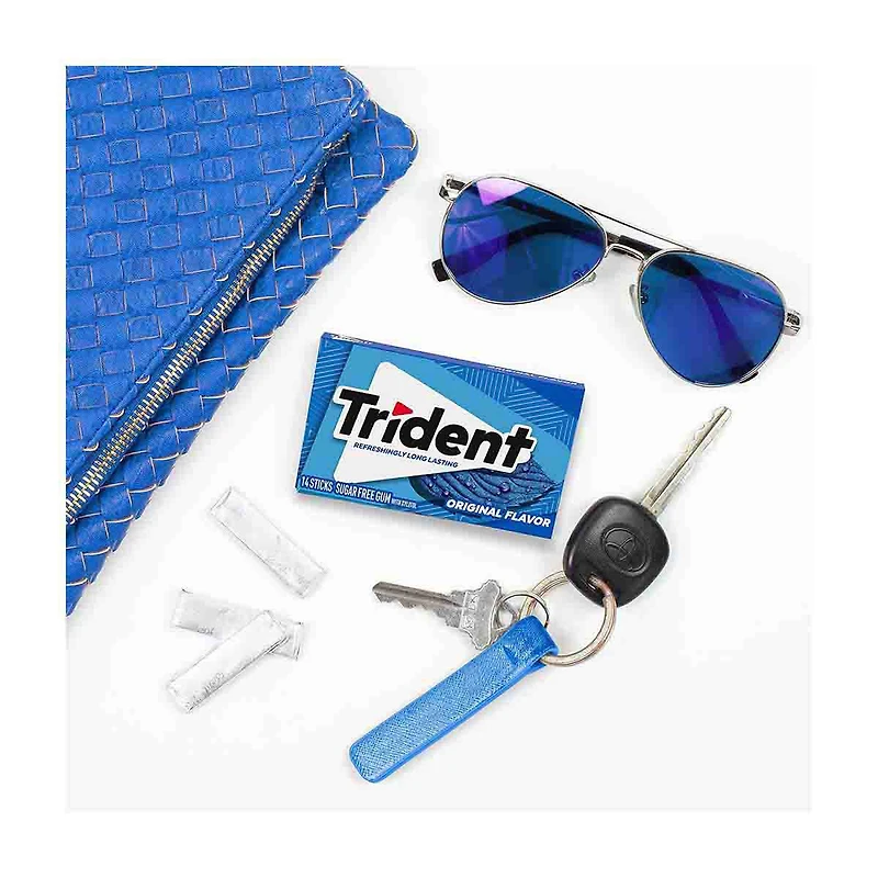 Trident Sugar Free Chewing Gum Sticks with Xylitol, Original Flavor, 14ct Single Pack