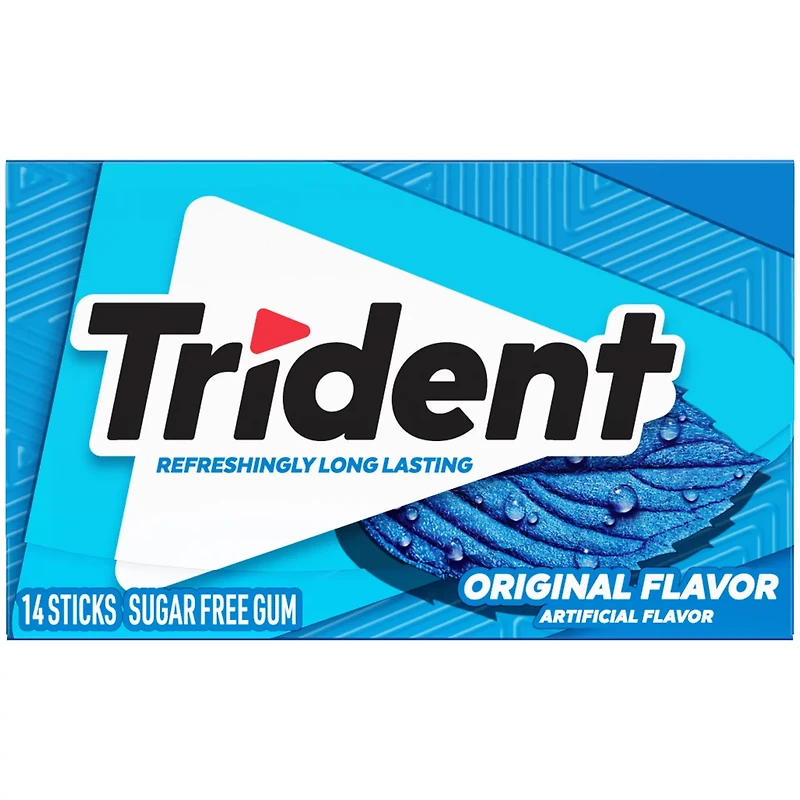 Trident Sugar Free Chewing Gum Sticks Original Flavor, 14ct Single Pack