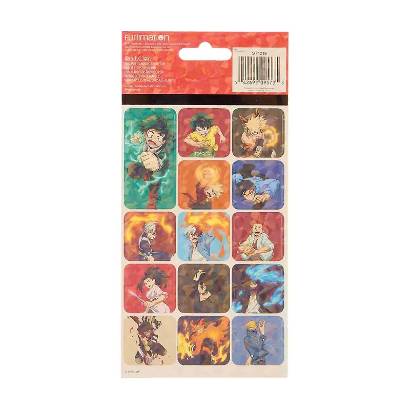 My Hero Academia Sticker Sheet, 4 pk