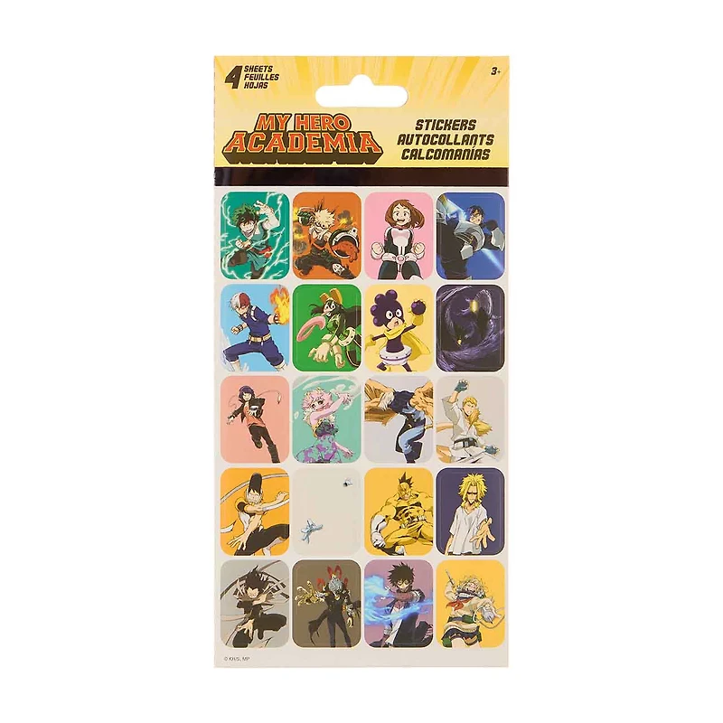 My Hero Academia Sticker Sheet, 4 pk