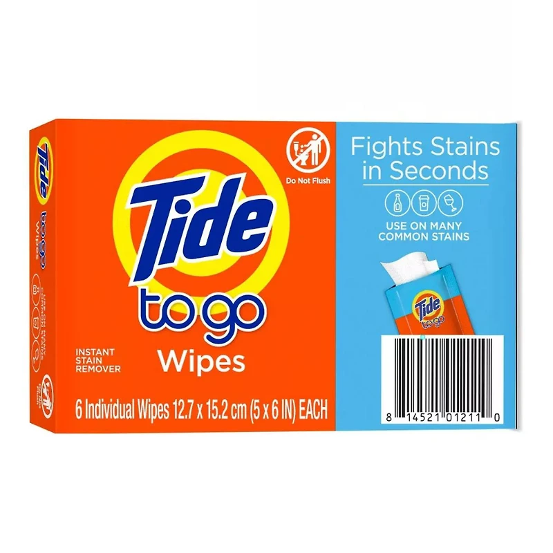 Tide To Go Wipes, 6 ct
