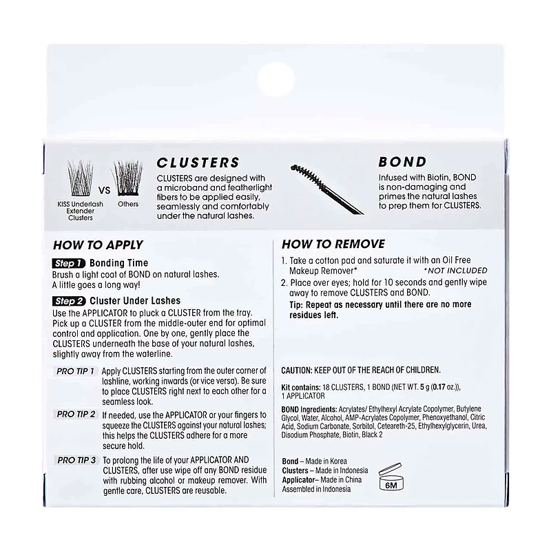 Kiss Underlash Extender Starter Kit, Natural Wispy