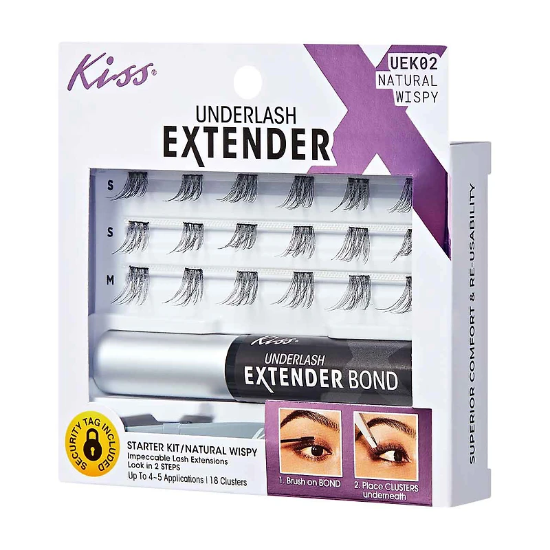 Kiss Underlash Extender Starter Kit, Natural Wispy