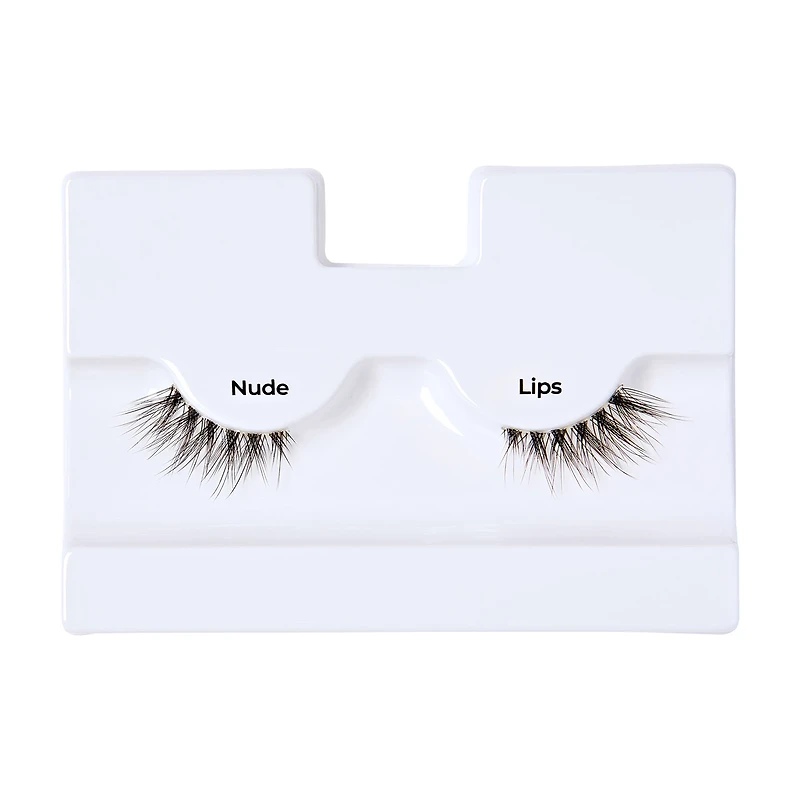 Kiss Minimal Collection Natural Style Half Lash, Nude Lips