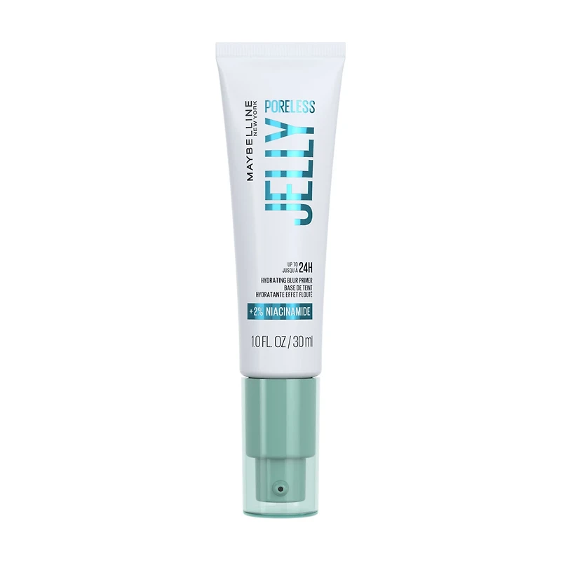 Maybelline New York Poreless Jelly Hydrating Blur Primer with 2% Niacinamide, 1.0 fl oz