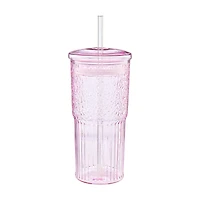 Medici Reef Glass Tumbler with Straw, 22 oz, Assorted