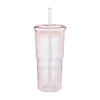 Medici Reef Glass Tumbler with Straw, 22 oz, Assorted