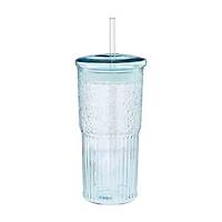 Medici Reef Glass Tumbler with Straw, 22 oz, Assorted