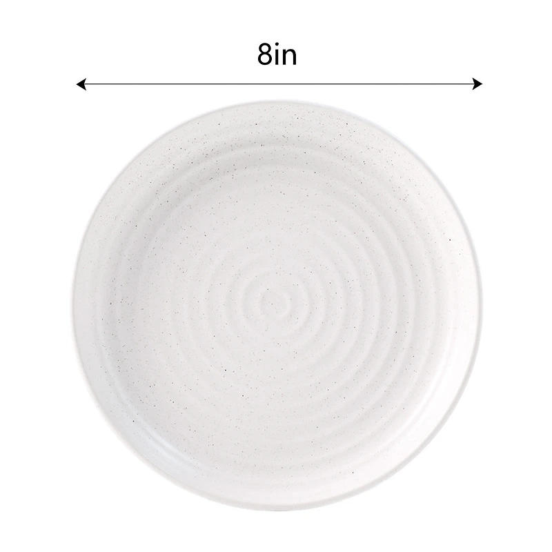 Round Side Plate, White, 8 in