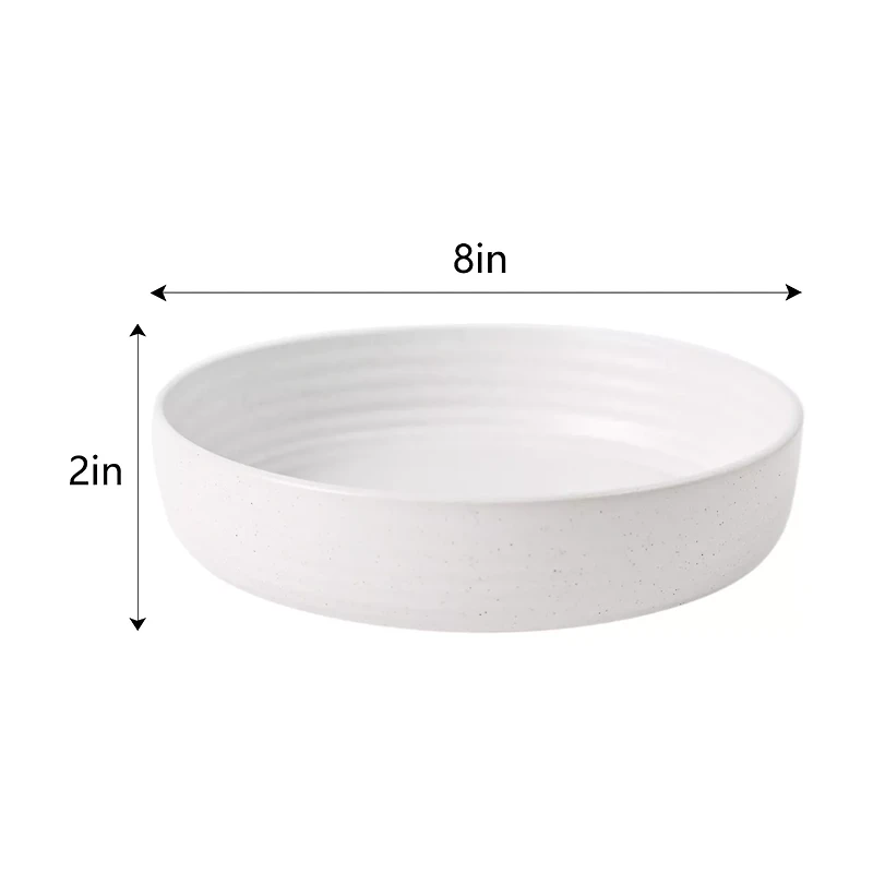 Round Pasta Bowl, White, 8 in