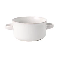 Soup Mug With Handle, White And Blue
