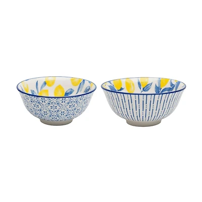 Lemon Pattern Bowls, 6 in, Assorted