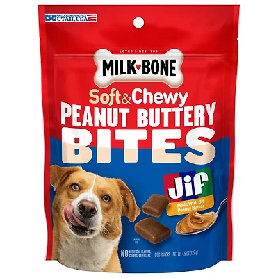 Milk-Bone Soft & Chewy Peanut Buttery Bites Soft Dog Treats, 4.5 oz