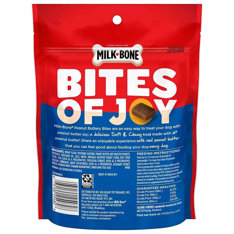 Milk-Bone Soft & Chewy Peanut Buttery Bites Soft Dog Treats, 4.5 oz