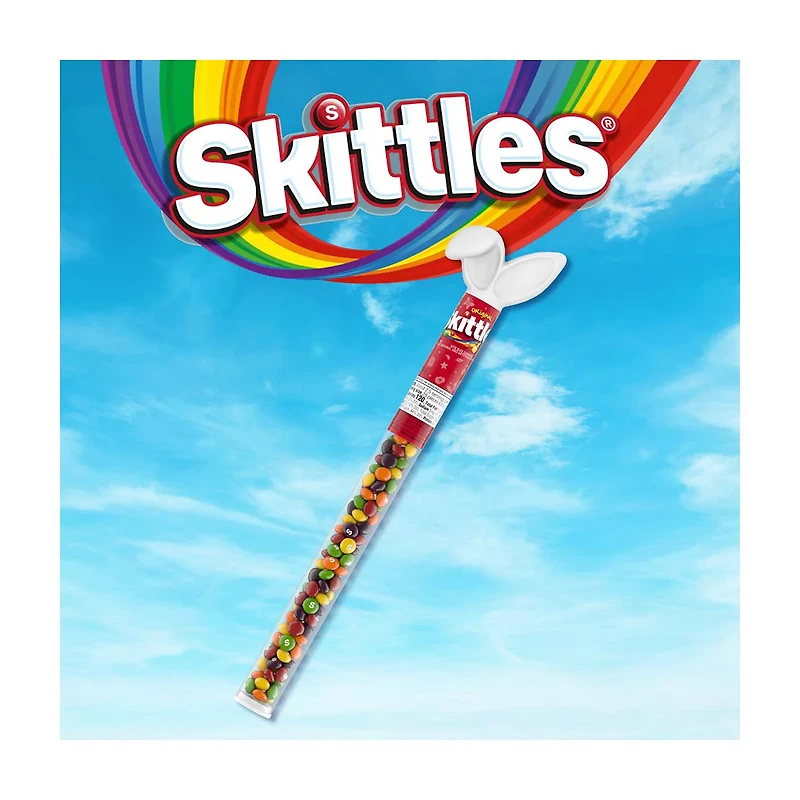 SKITTLES Original Chewy Easter Candy Bunny Cane Easter Basket Stuffers, 2.6 oz