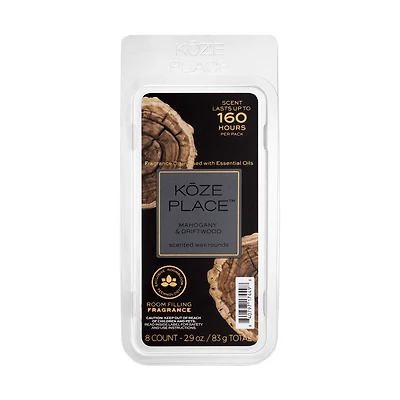 Koze Place Mahogany & Driftwood Scented Wax Rounds, 8 ct