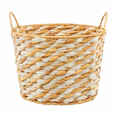 Water Hyacinth Wastebasket, 10 in