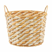 Water Hyacinth Wastebasket, 10 in