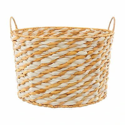 Water Hyacinth Wastebasket, 11.8 in