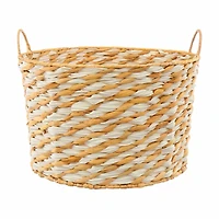 Water Hyacinth Wastebasket, 11.8 in