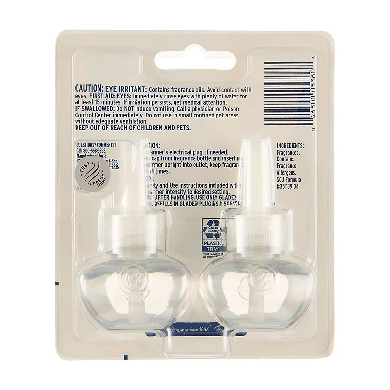 SC Johnson Sea Mist & Cypress Glade Plugin Scented Oil Refills, 2 ct