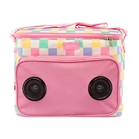 Polar Pack 24-Can Insulated Cooler Bag with Bluetooth Speaker, 2 Assorted Summer Prints