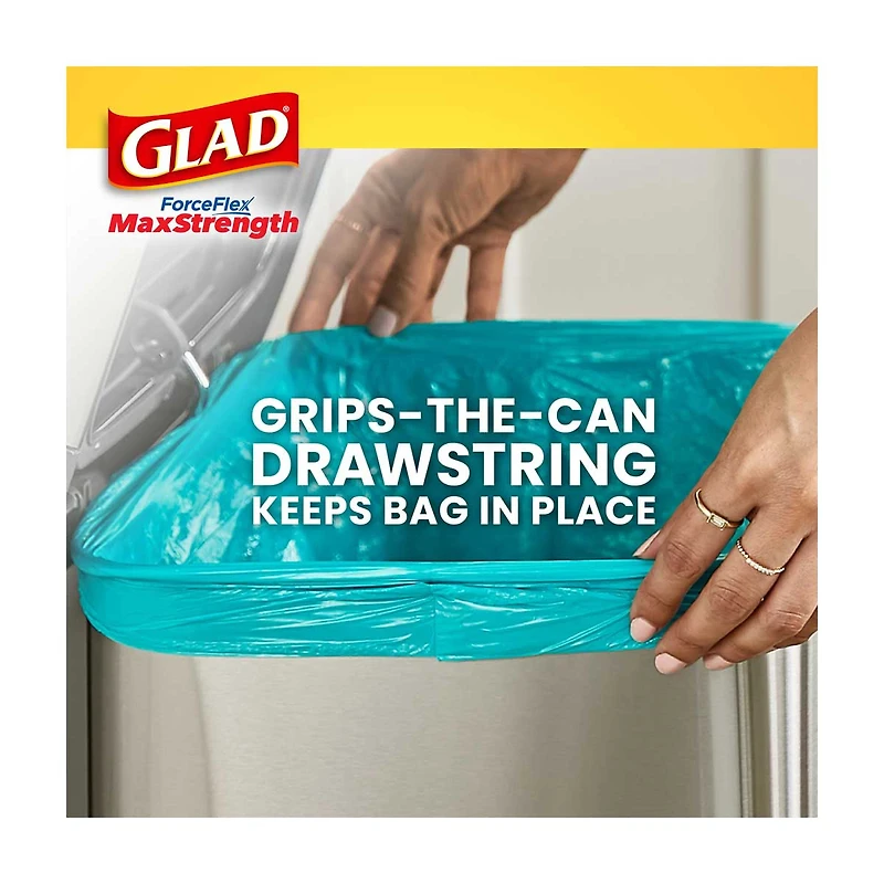 Glad ForceFlex MaxStrength Scented Tall Kitchen Trash Bags, 13 Gallon, 20 Bags