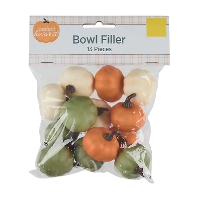 Perfect Harvest Mini Pumpkin Bowl Filler, 13 pcs, Assorted