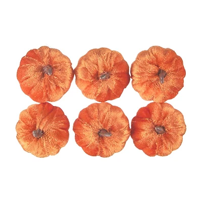Perfect Harvest Plush Mini Pumpkin Bowl Filler, 6 ct, Assorted Colors