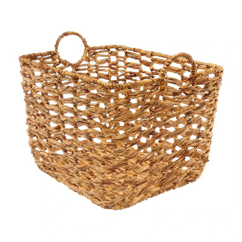 Rectangular Wrapped Basket with Handles, Natural, Extra Large