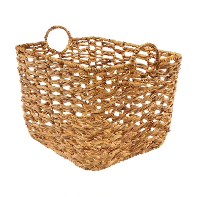 Rectangular Wrapped Basket with Handles, Natural, Extra Large