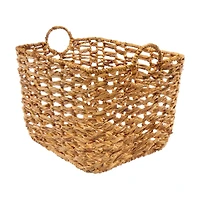 Rectangular Wrapped Basket with Handles, Natural, Extra Large
