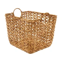 Rectangular Wrapped Basket with Handles, Natural, Large