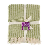 Cotton Throw, Assorted Striped Patterns