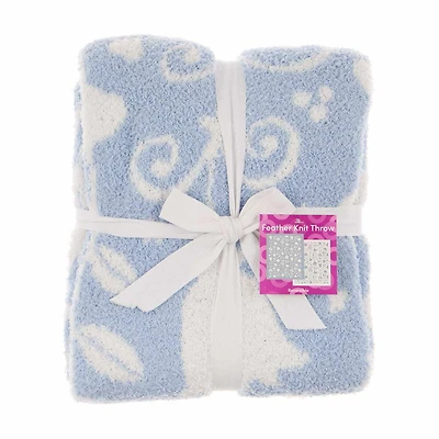 Feather Knit Throw, Assorted Designs